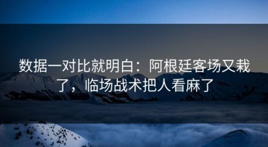 数据一对比就明白：阿根廷客场又栽了，临场战术把人看麻了