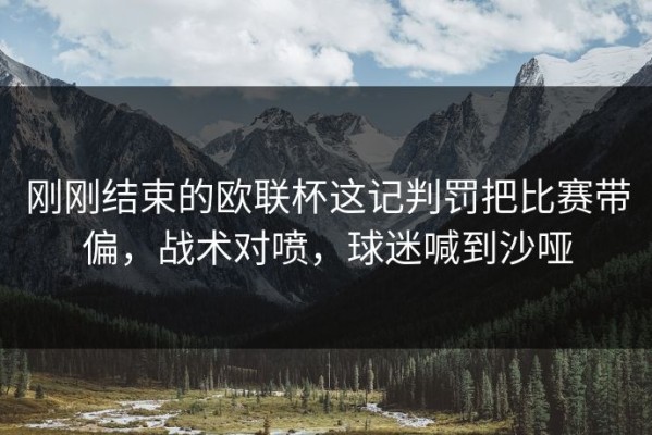 刚刚结束的欧联杯这记判罚把比赛带偏，战术对喷，球迷喊到沙哑