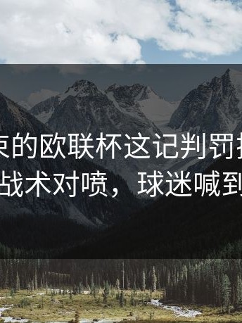 刚刚结束的欧联杯这记判罚把比赛带偏，战术对喷，球迷喊到沙哑