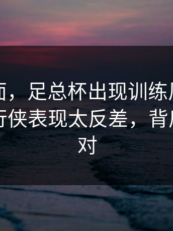 足彩盘面，足总杯出现训练风波后首战，独行侠表现太反差，背后味道不对